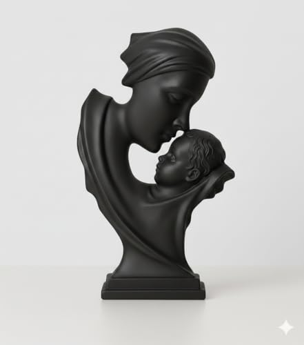 Homeatomy Family Statue Mother & Child Black