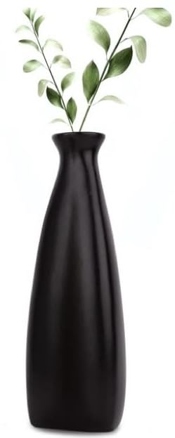Homeatomy™ | Flower Vase Money Plant vase for Home Decor |Room Decor Items |(Matte Black, Single)