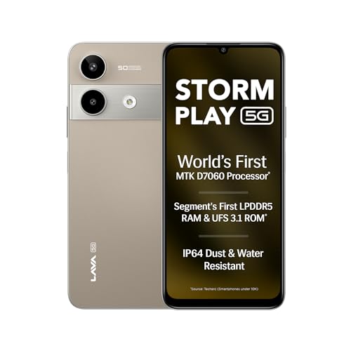 LAVA Storm Play 5G MFG MOB 6 GB 128GB Dune Titanium 111LSMFSP6DT