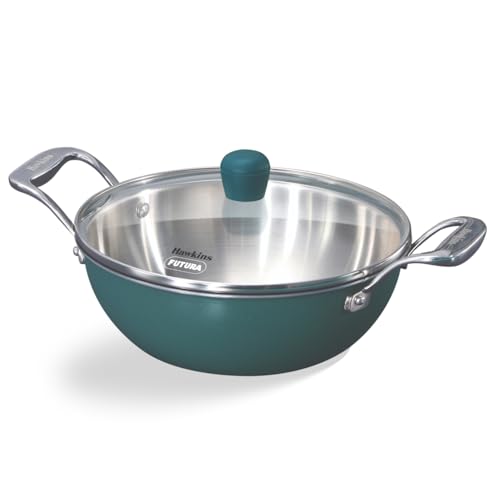 Hawkins Olive Pro 2.5 Litre Deep-Fry Pan, Green (POSK25G)