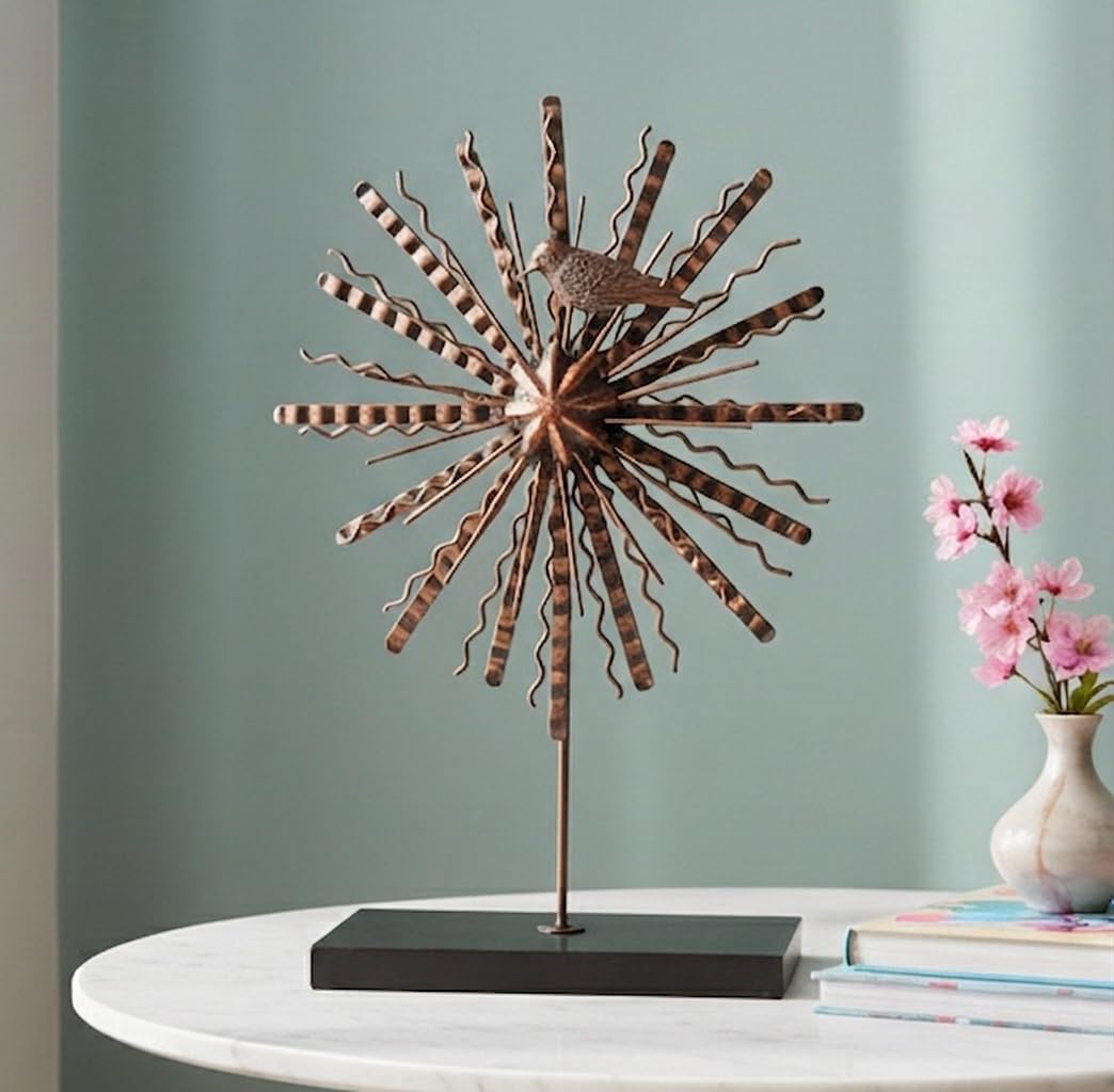 Orobe Copper Finish Metal Flower Sculpture 28CM CETSC100079_OB
