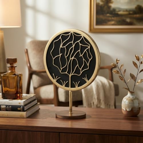 Orobe Antique Gold & Rosewood Fusion Metal Sculpture 36cm CPTSC100096_OB