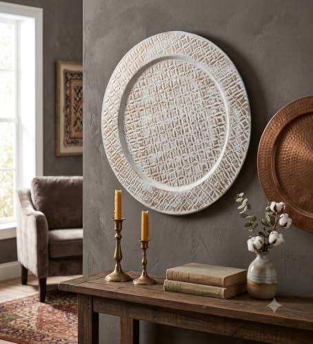 Orobe Homes White Embossed Wall Art CPWAR100031_OB