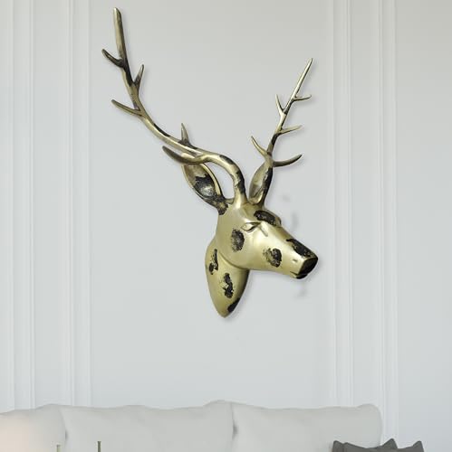 Orobe Golden Deer Head Faux Animal Bust CPWHE100058_OB