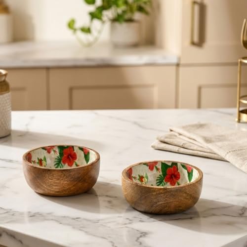 Moon Impact Wooden Small Bowl