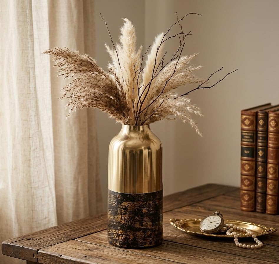 Orobe Gold Metal Table Vase 18CM CGTVA100244_OB