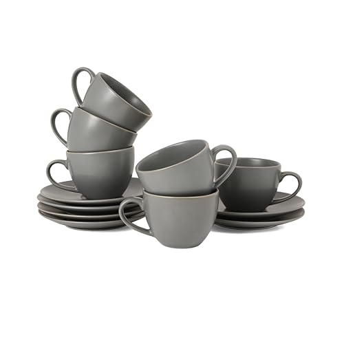 Hitkari Grey Matt Porcelain Cup & Saucer