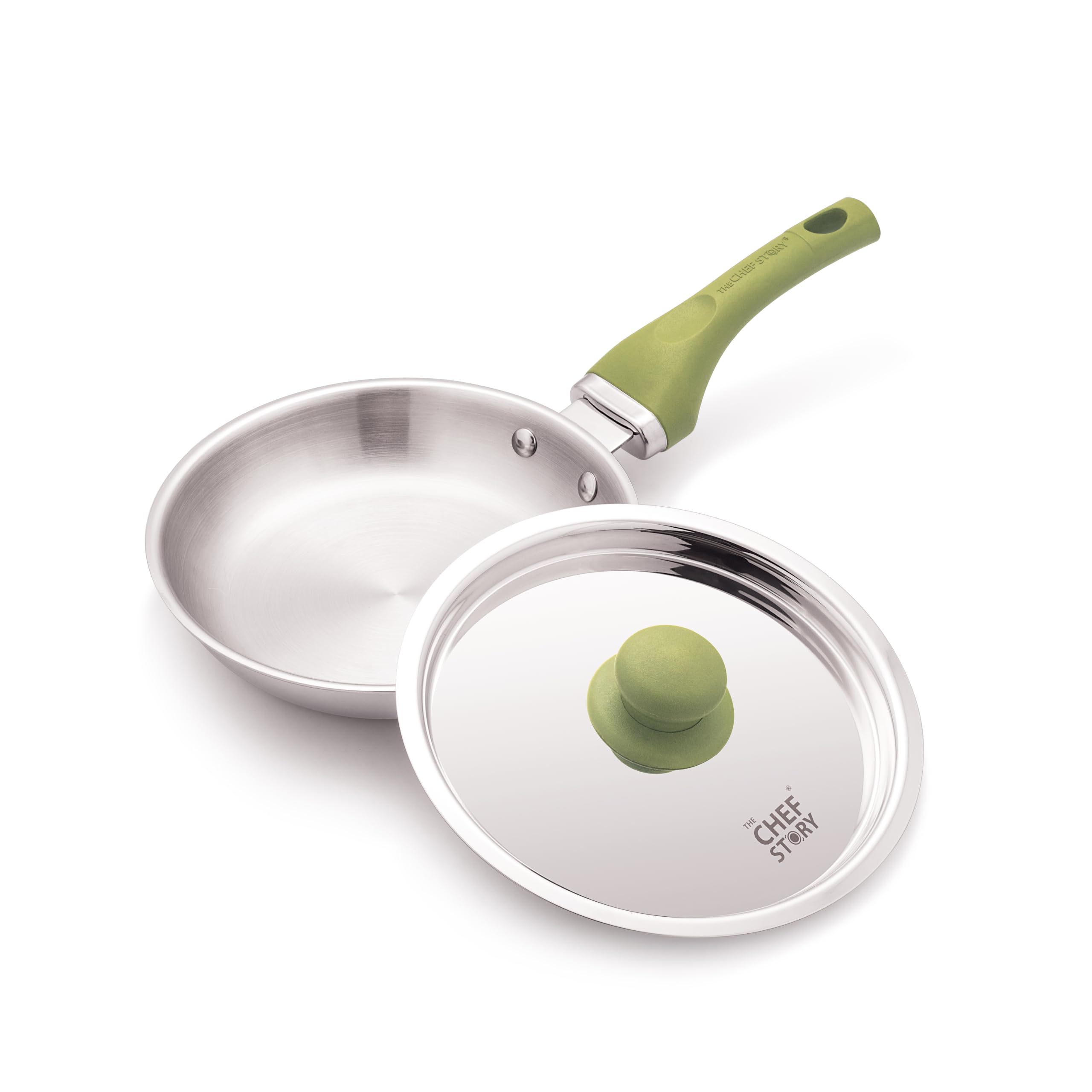 TCS HAPTIK TRIPLY FRY PAN WITH SS LID 26CM CHFS26