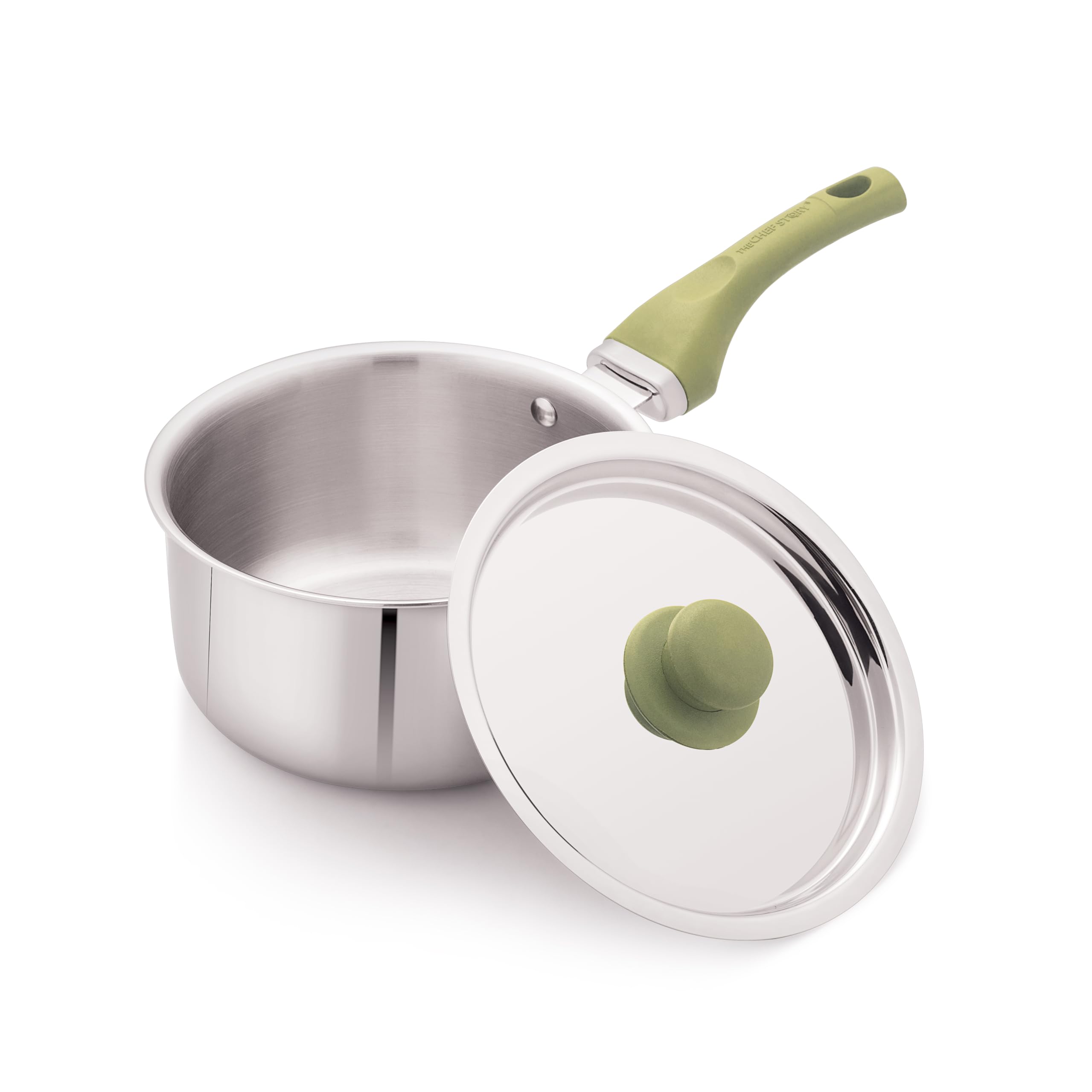 TCS HAPTIK TRIPLY SAUCE PAN WITH SS LID 14CM CHSS14