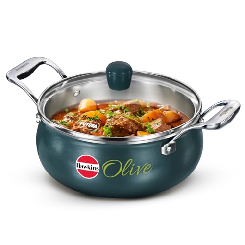 Hawkins Olive Pro 3 Litre SS Handi, Green (POSH30G)