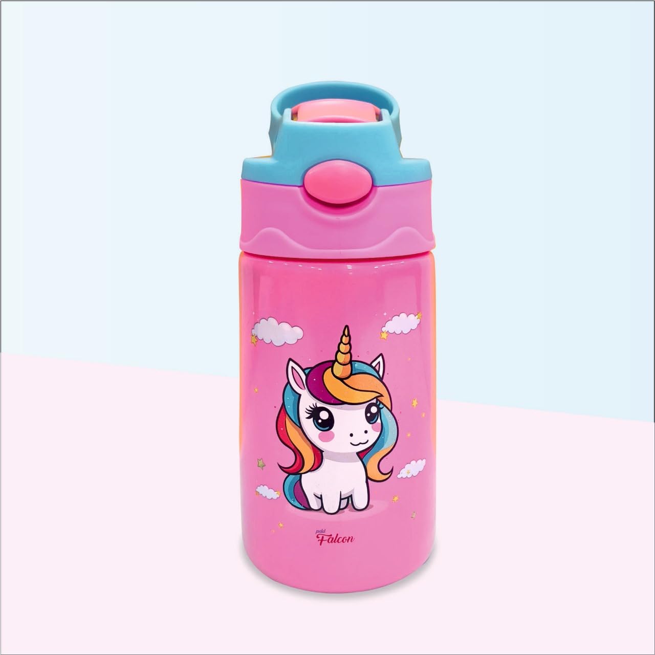 Pddfalcon Water Bottle Sippy DW Unicorn 350ML Pink FP07023