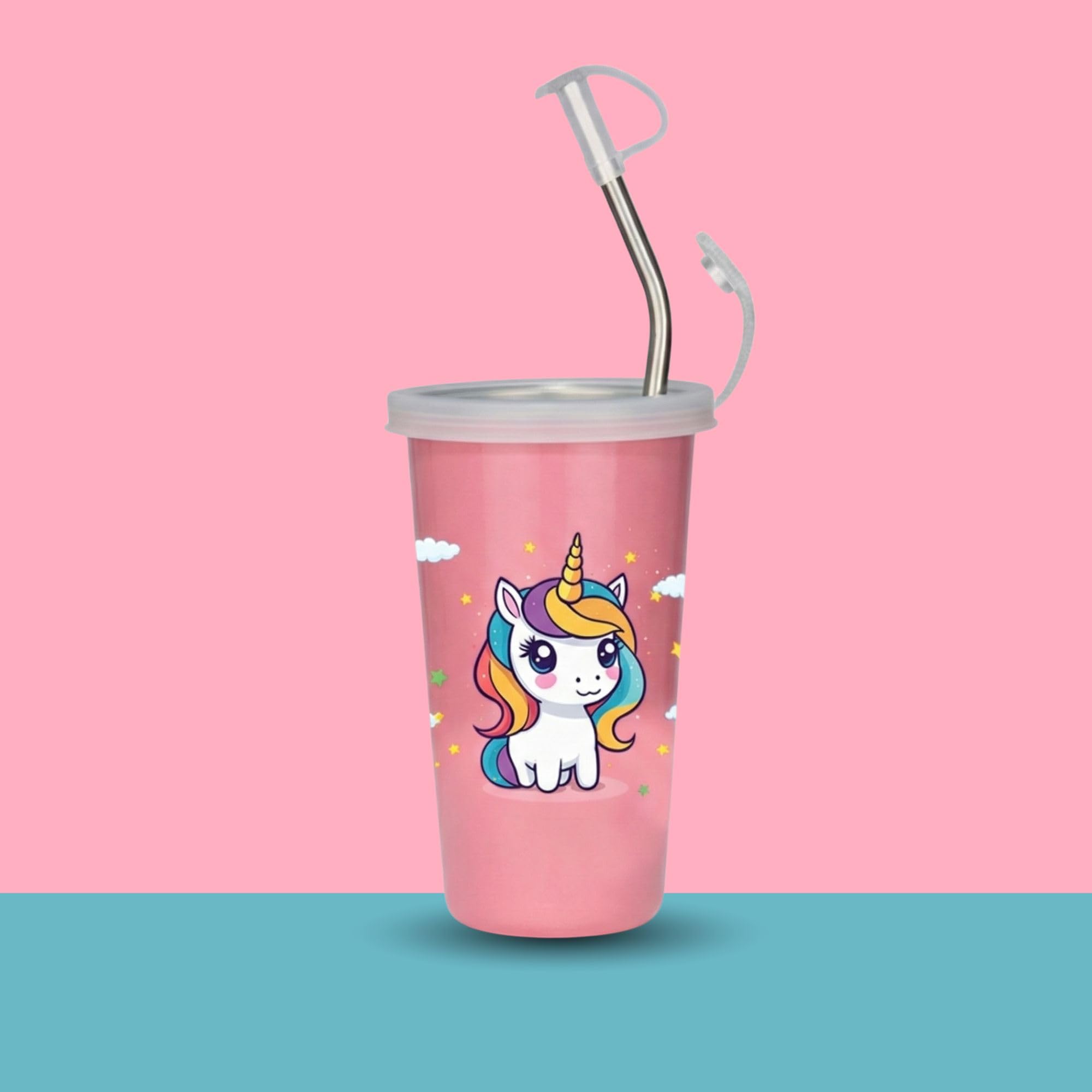 Pddfalcon CN Straw Glass Unicorn CN8 450ML Pink FP24015