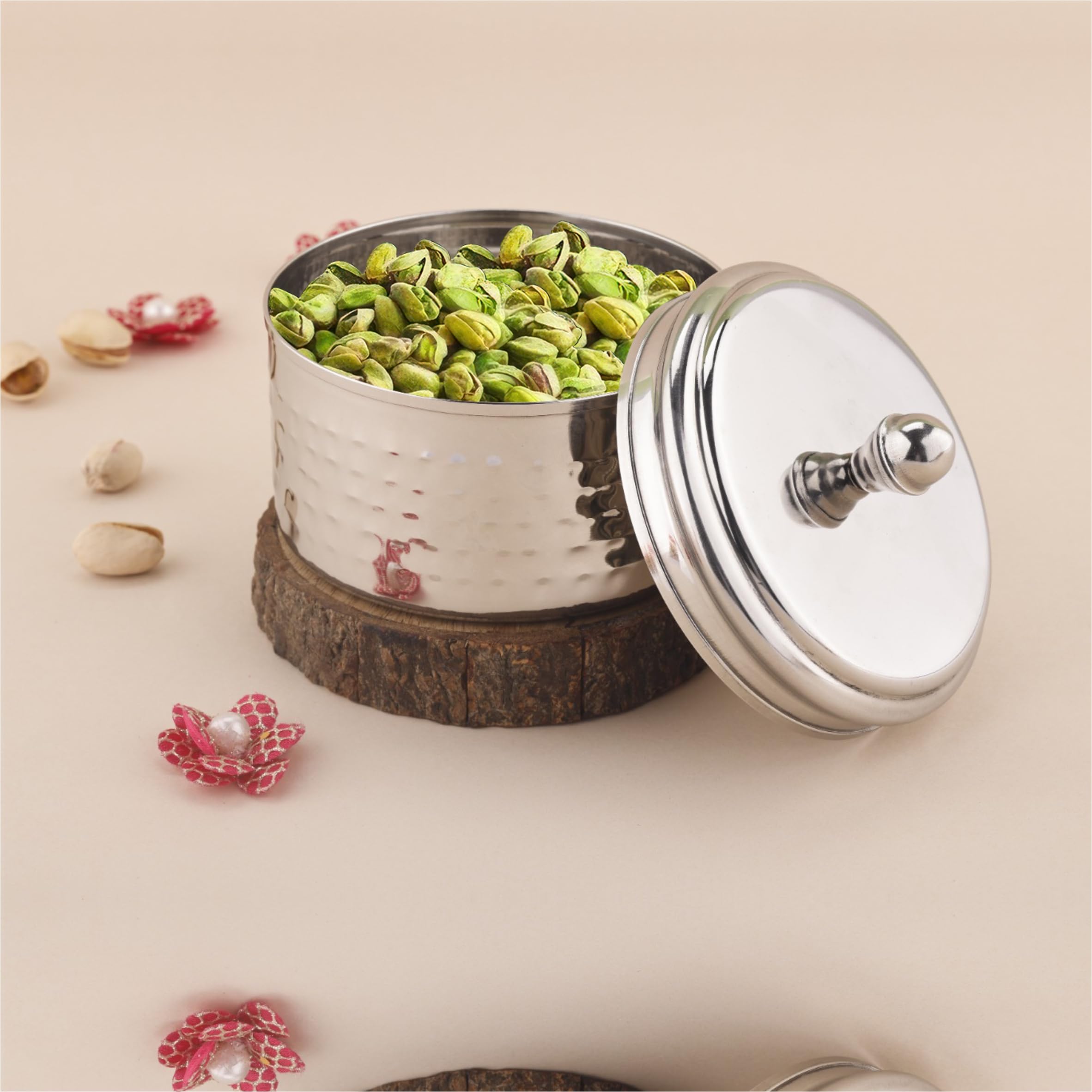 Pddfalcon Uphaar Container 350ML Silver FP12001