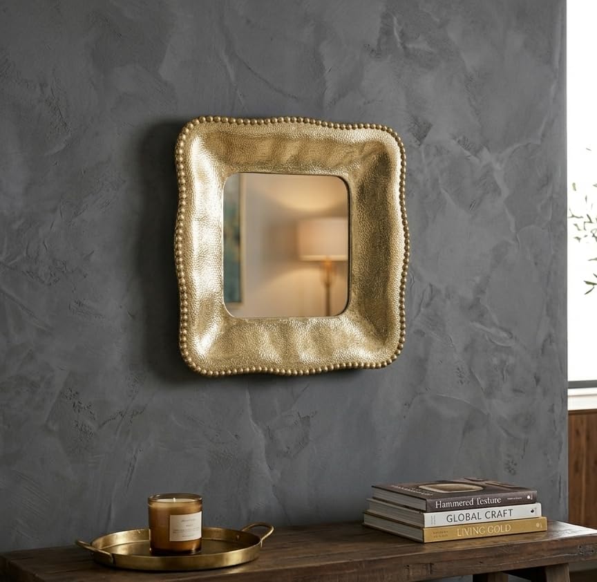 Orobe Aluminum Square Decorative Wall Mirror CPWMI100047_OB