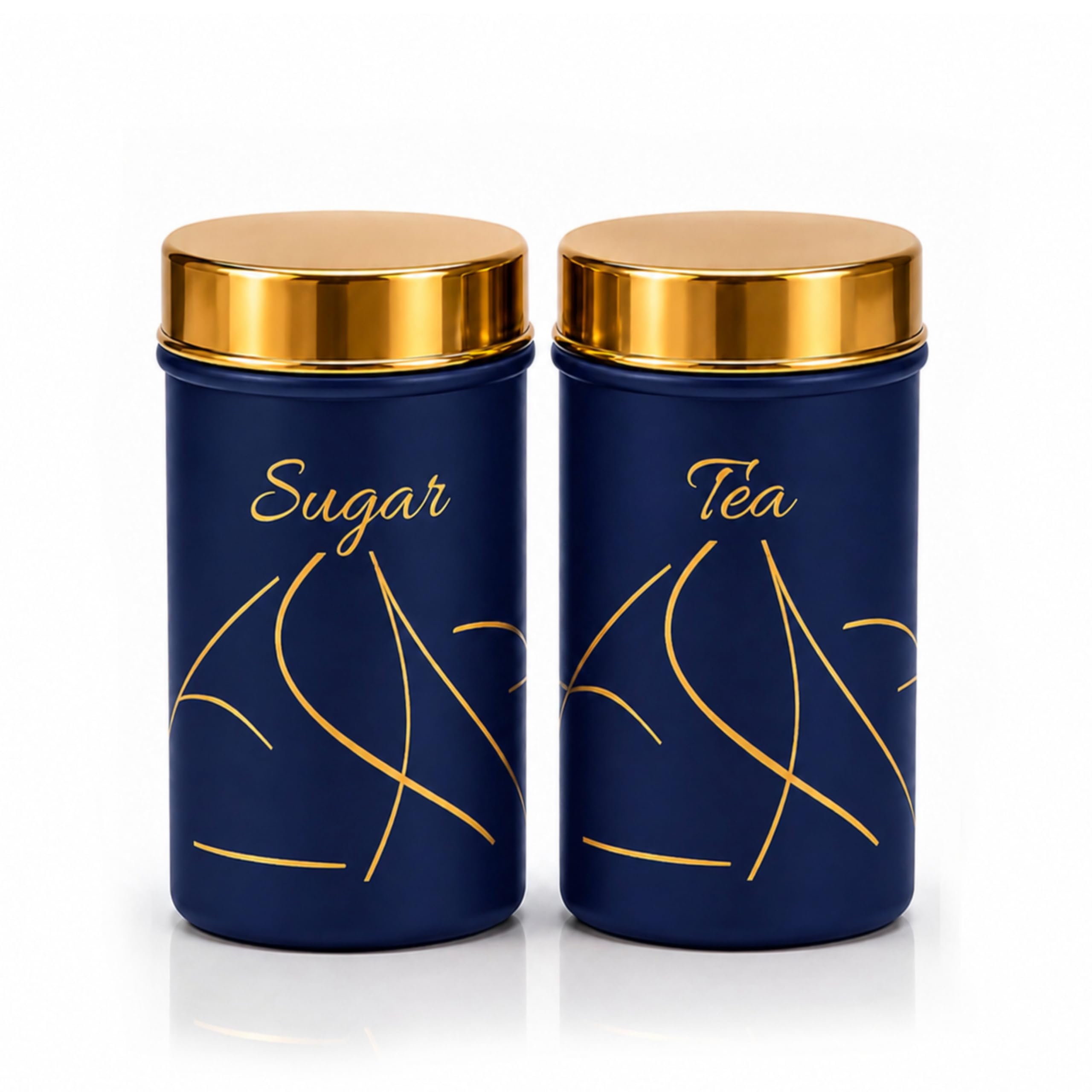 Classic Steels Premium Long Tea & Sugar Canister Set Blue 850ML