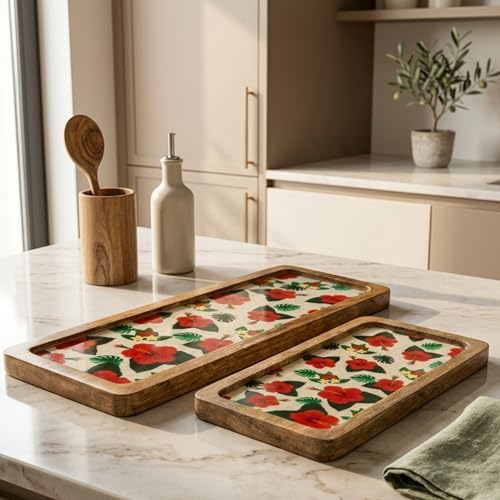 Moon Impact Wooden 2 Piece Platter