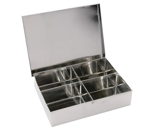Dynore Stainless Steel Premium 4 in 1 Traditional Masala Peti/Box for Masala/Spice Storage