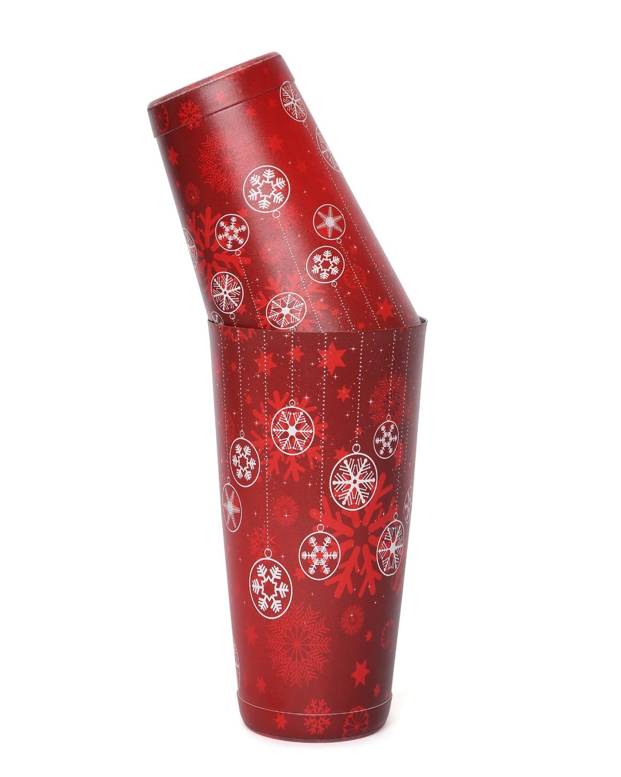 KMW Grade Tin On Tin Cocktail Shaker 2 Pcs Set Cherry Red TOTSM04PP08