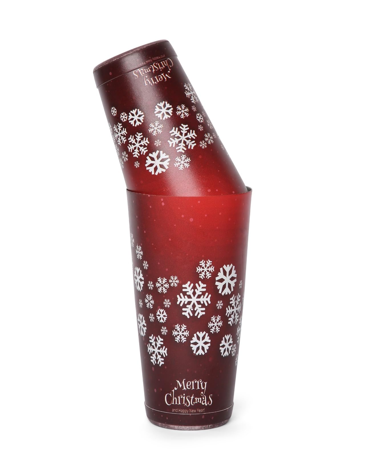 KMW Grade Tin On Tin Cocktail Shaker 2 Pcs Set Deep Red TOTSM04PP06