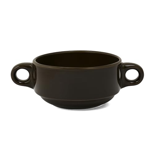 Hitkari Basics Glossy Brown  Soup Bowl Set