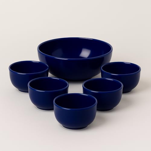Hitkari Basics Glossy Cobalt  7-Piece Serving Set