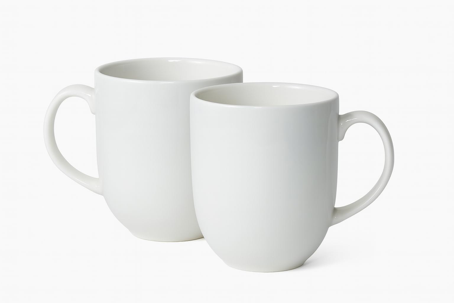Hitkari Plain White Coffee Mug Set of 2Pc