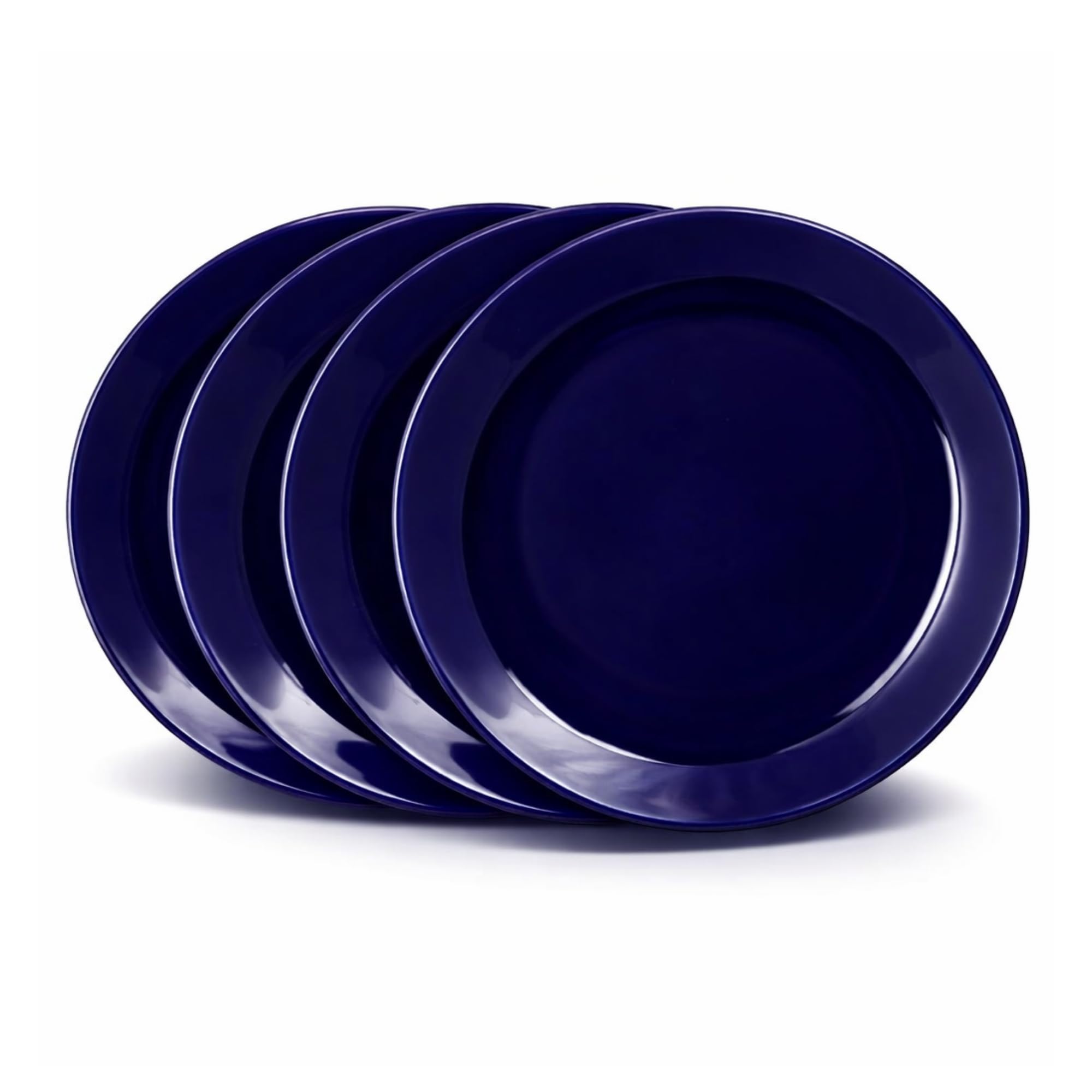 Hitkari Dinner Plate Set 4Pc Quarter Glossy Cobalt