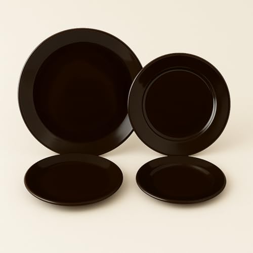 Hitkari Basics Glossy Brown Serving Set 8 Pcs