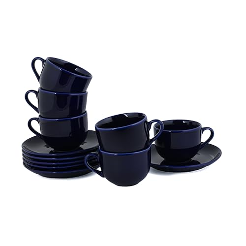 Hitkari Coffee Cup and Saucer Set 240ML Glossy Cobalt