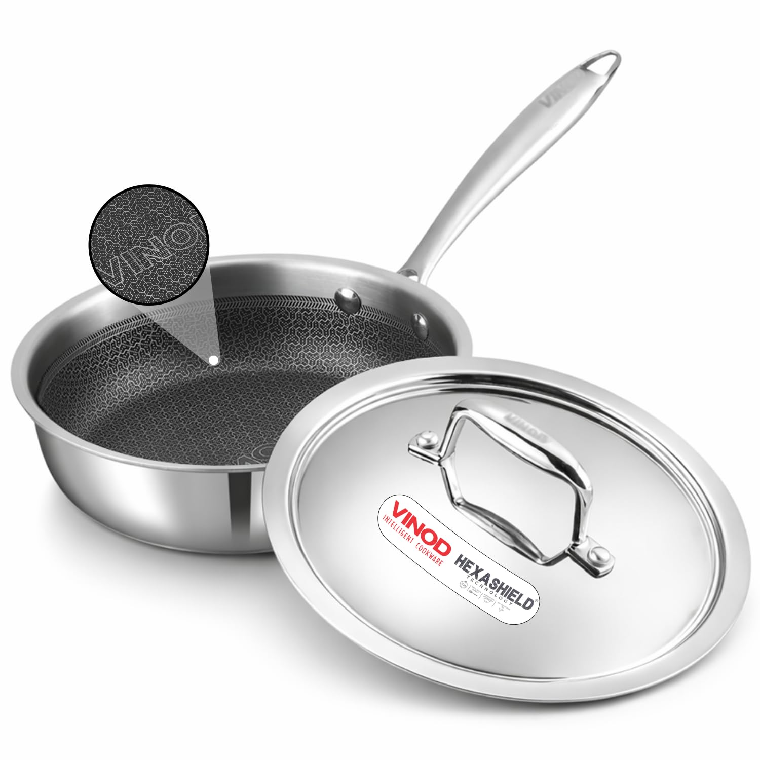 VC936 Vinod Platinum Sas Pro Sautepan With Lid 24 CM-2.8L PXSTP24