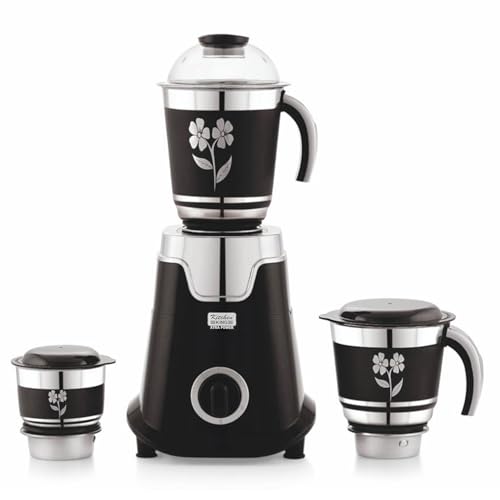 GAUTAM`S KITCHEN KING 900W Mixer Grinder with Rustproof Stainless Steel Jars | 3 Jar Set (1.5L Liquidizer, 1L Dry, 150ml Chutney) | 3 Speed Control | Heavy Duty Motor | Black Colour
