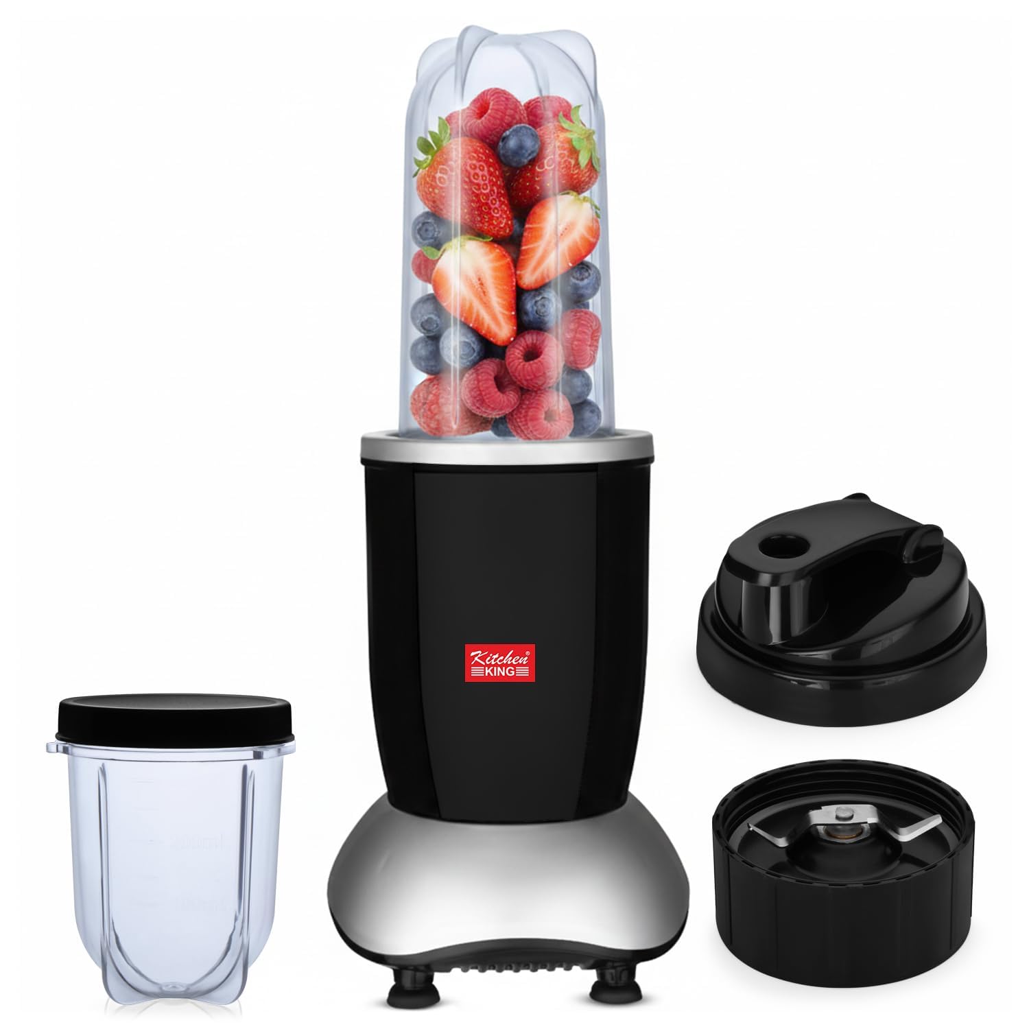 Kitchen King Bullet Mixer Grinder 500W With Jar Silver Black