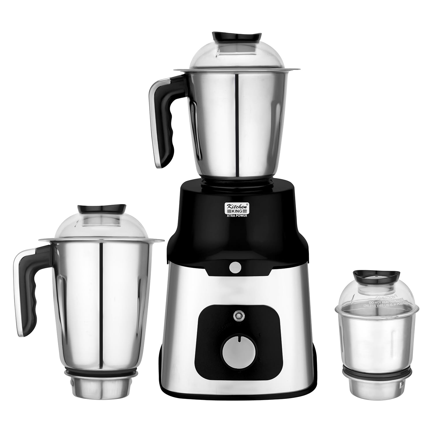 Kitchen King 1000 Watt Mixer Grinder with Rustproof Stainless Steel Jars | 3 Jars (1.5L Liquidizer, 1L Dry, 150ml Chutney) | 3 Speed Control | Heavy Duty Motor with 3 Year Motor Warranty (RED)