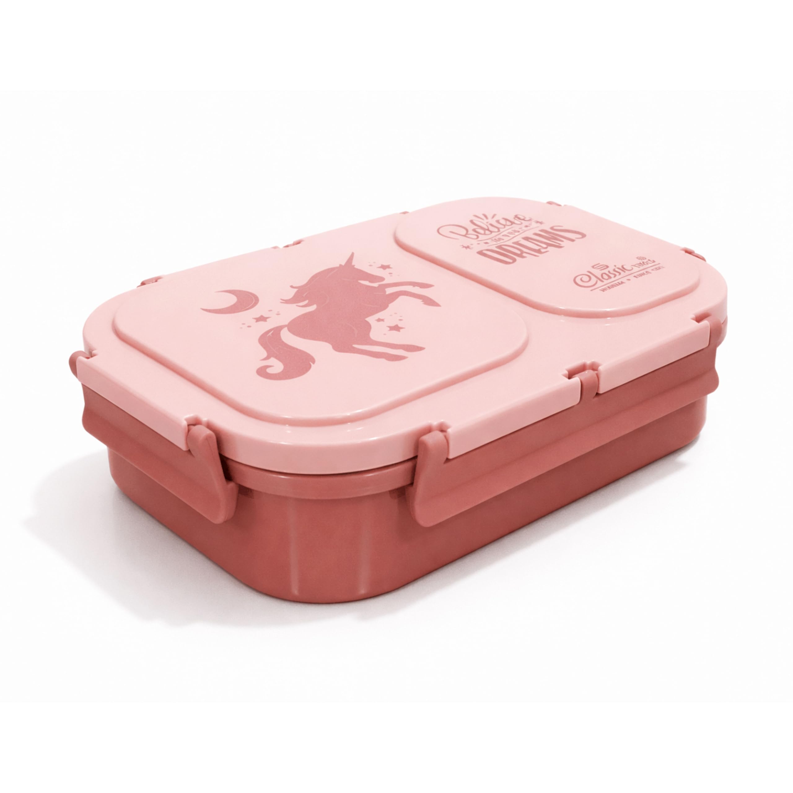 Classic Steels Bento Trio 3 Compartment Lunch Box 750ML Yellow