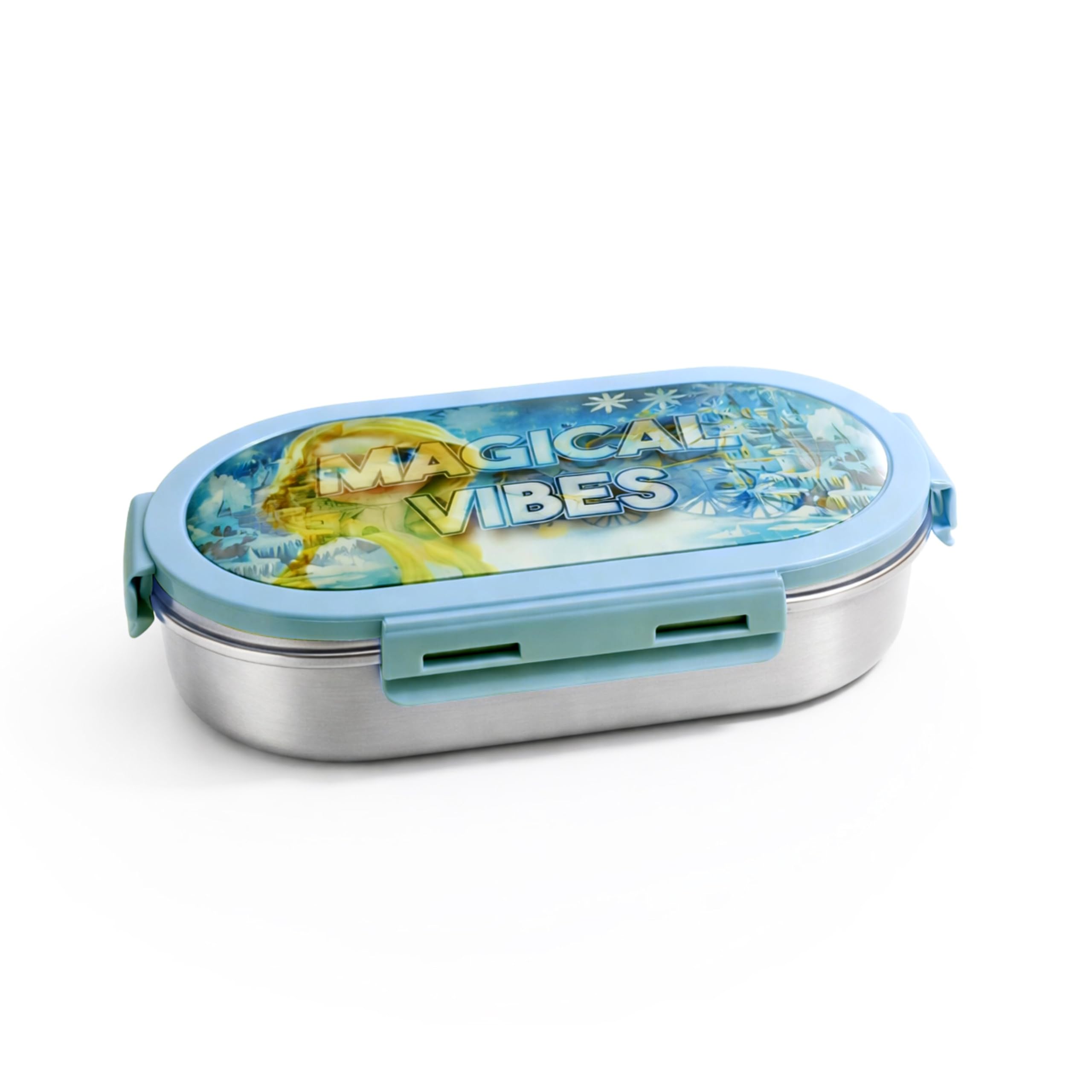 Classic Steels Kids Lunch Box with Silicone Seal 500ML Blue