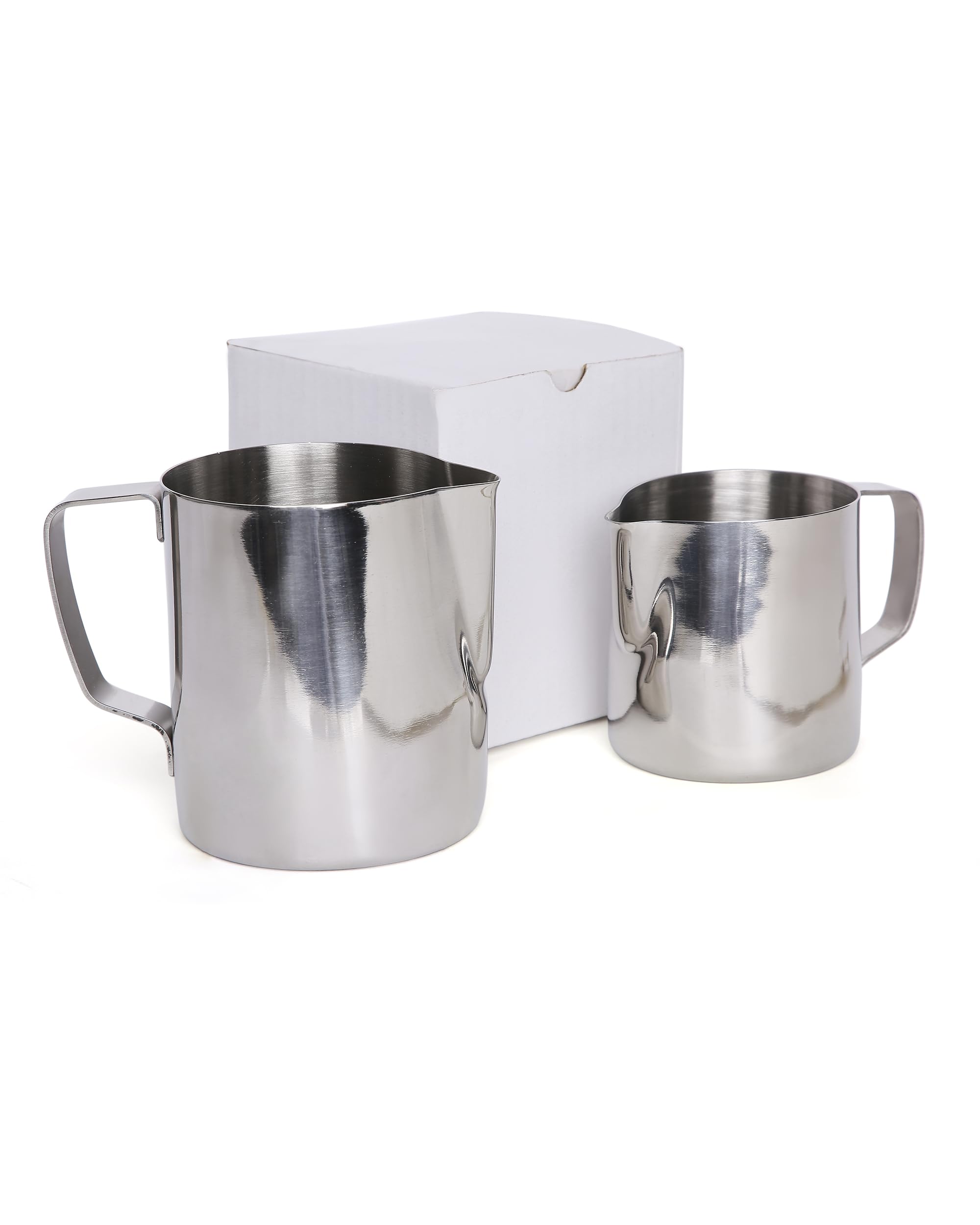 KMW SS Small Milk Frothing Cups 150ML Set of 2 N_MLK150