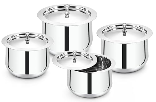 Classic Steel Stainless Steel Handi Set 4 PCS 3300ML