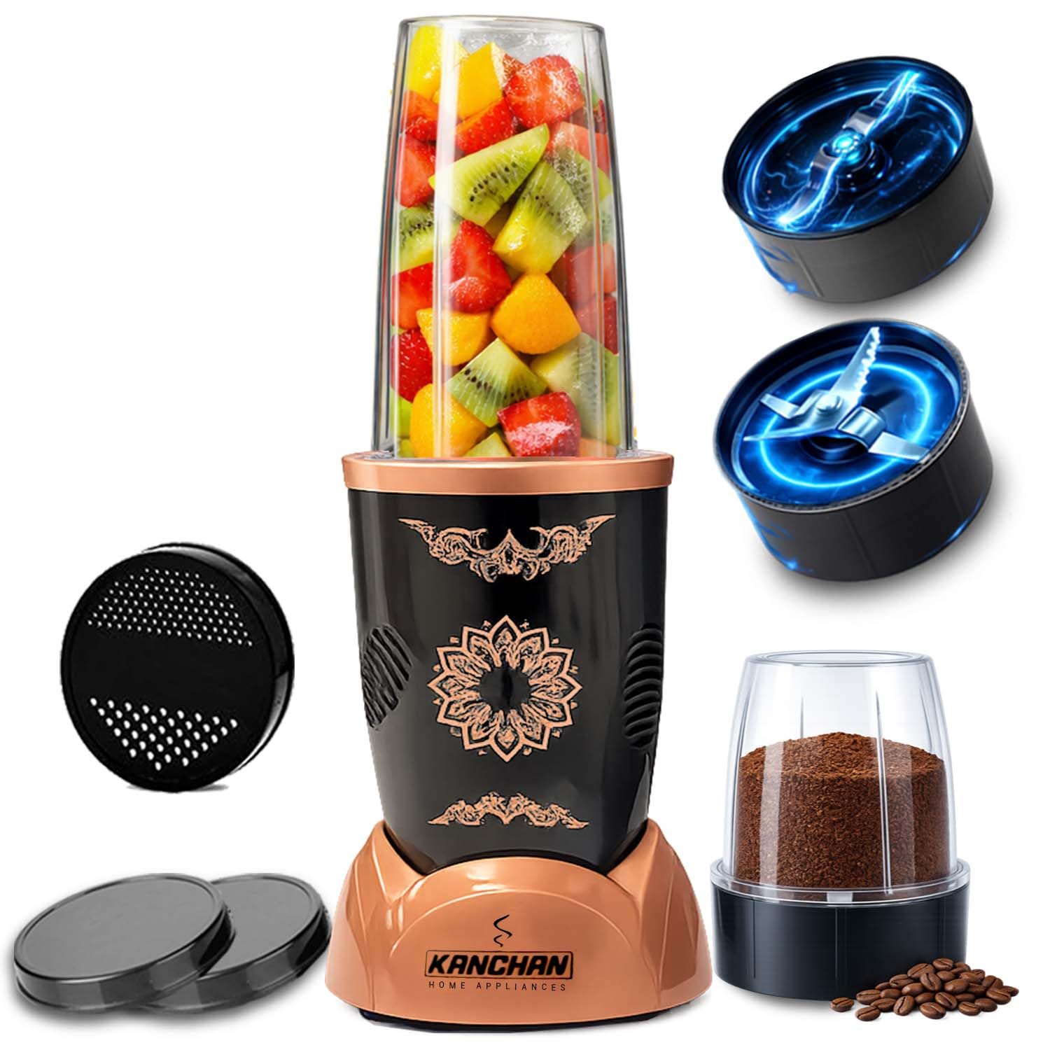 Kanchan Nutri-Blend Mixer Grinder with 2 Jar 450W Copper