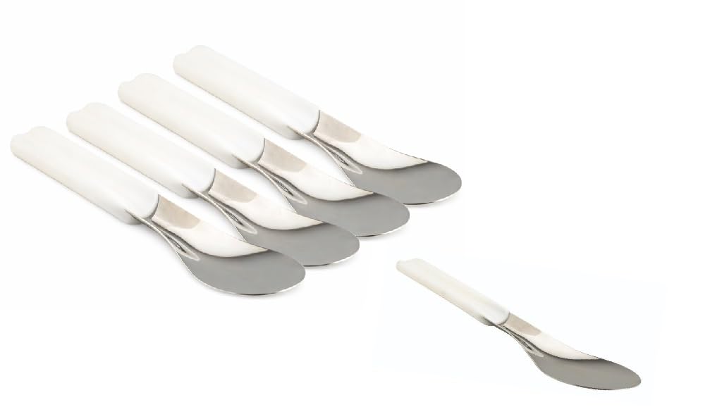 KMW SS Ice Cream Spatula with White PVC Handle 25CM Pack of 5 ICS10VW-5