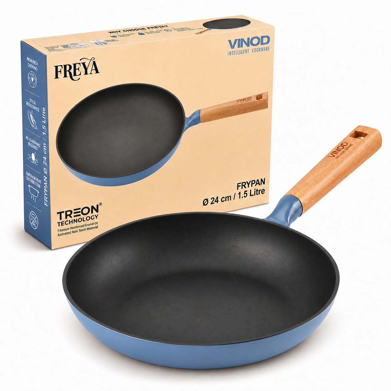 VC979 Vinod Freya Frypan Red 24 CM FRFPR24