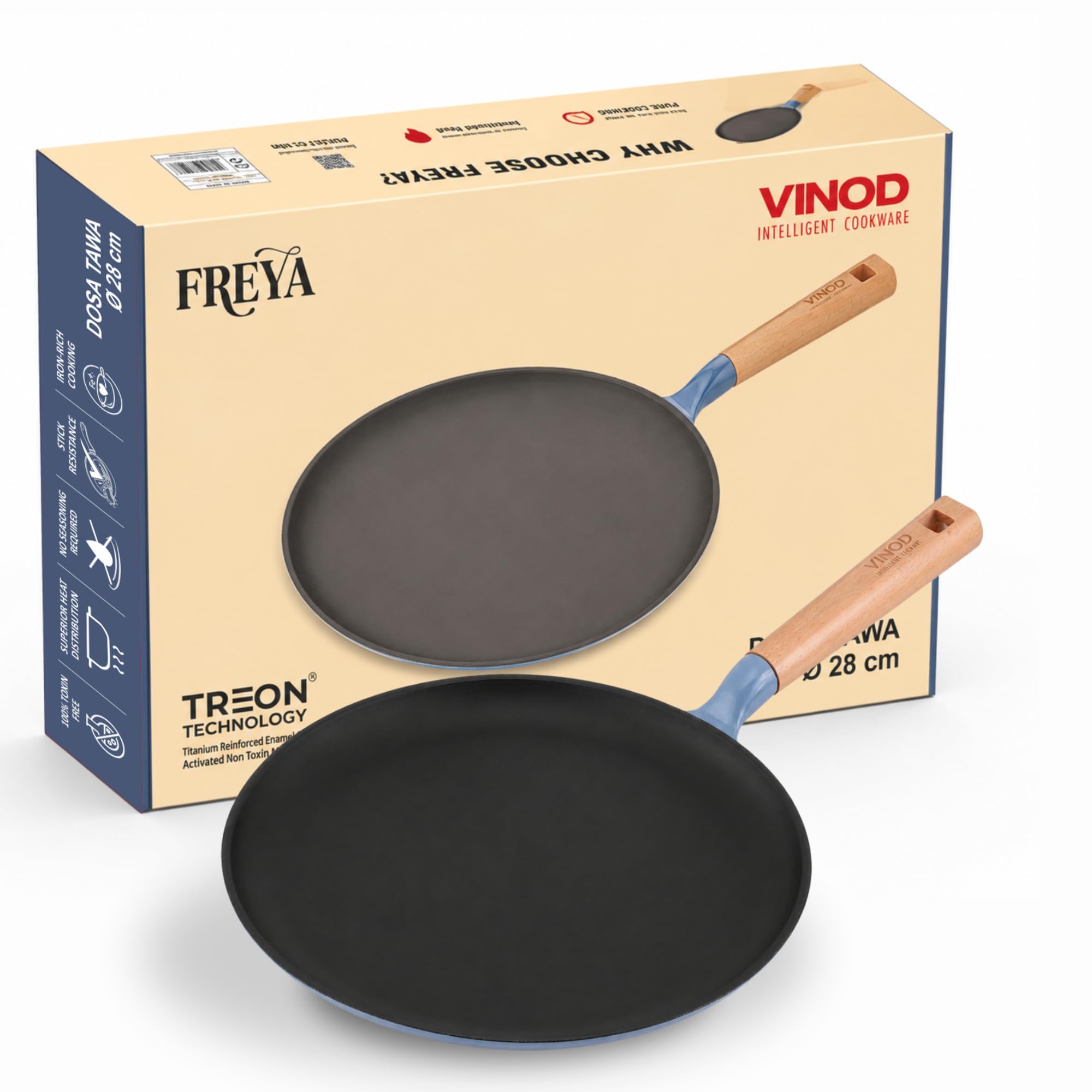VC976 Vinod Freya Dosa Tawa Red 28 CM FRDTR28