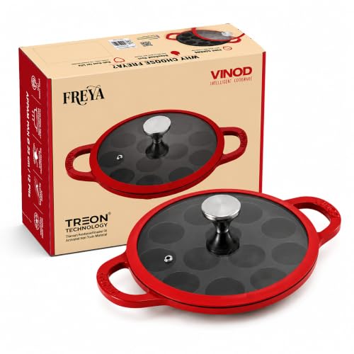 VC974 Vinod Freya Appam Pan Red 22 CM FRAPR22
