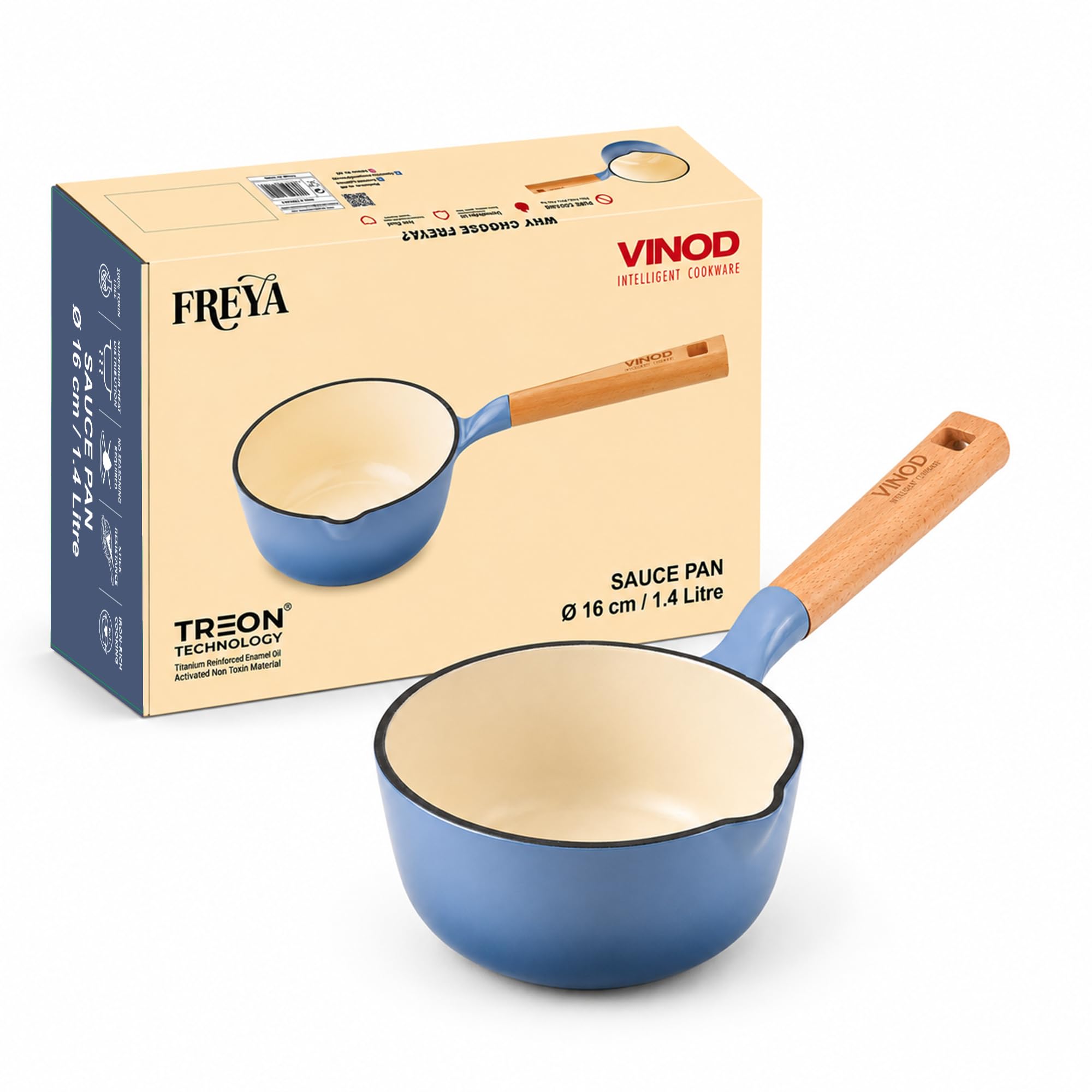 VC988 Vinod Freya Saucepan Red 16 CM FRSPR16